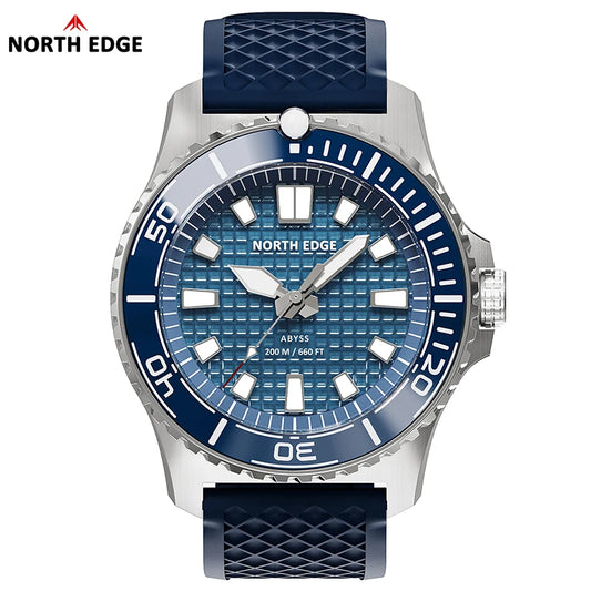 Men Solar Powered Diving Quartz Luxury Watch 200M Waterproof Dive Sports Watches 316L Steel Case 180+ Day Power